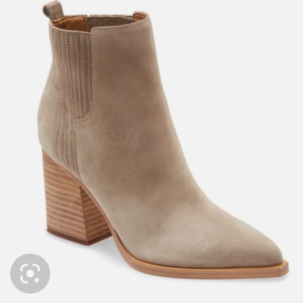 Marc Fisher LTD Oshay Pointed Bootie in Cloud Suede